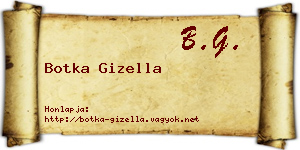 Botka Gizella névjegykártya